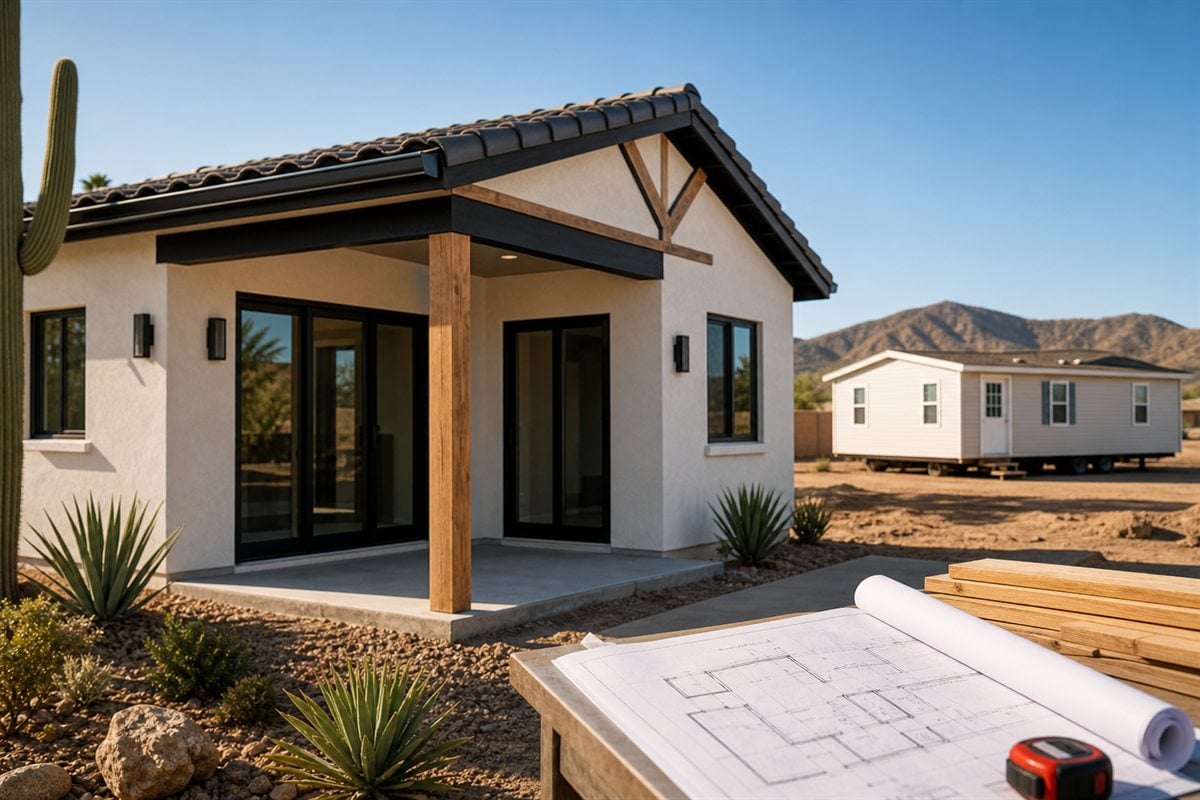 Site-built Arizona casita used in a real all-in cost comparison guide