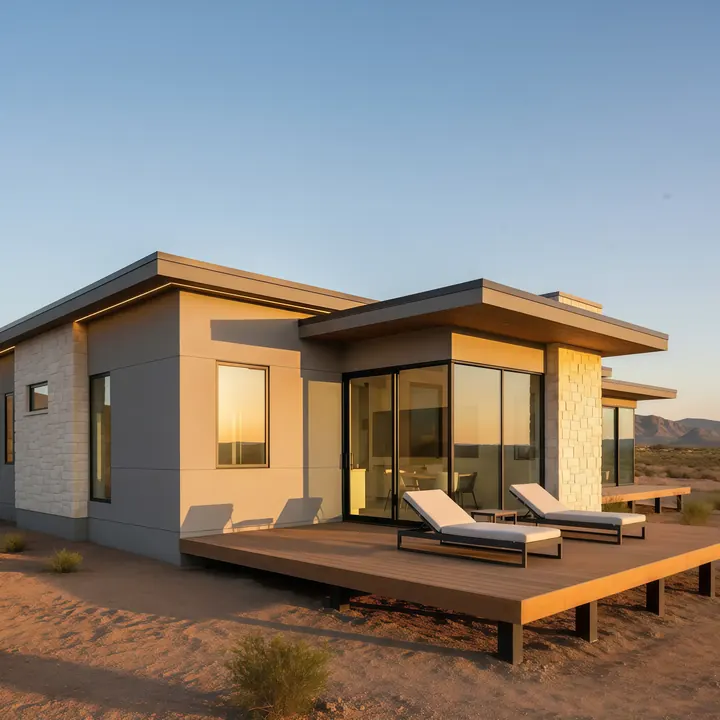 Ember Ridge Stone ACB-DG-009 casita design with stone exterior accents and desert-modern character