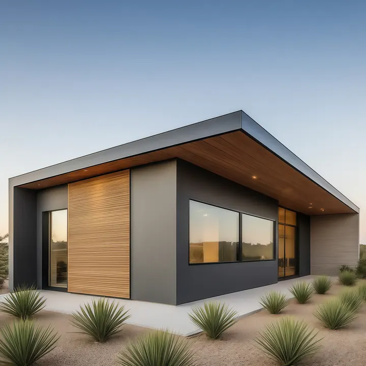 Ember Courtyard ACB-DG-011 backyard casita design with courtyard entry and warm desert materials