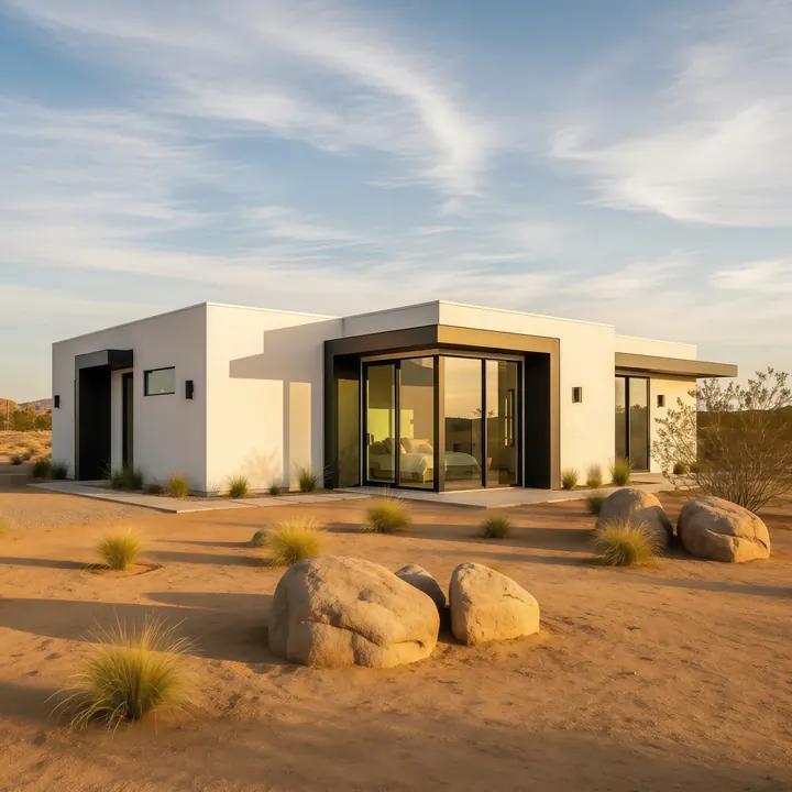 Desert Loft Terrace ACB-DG-014 modern ADU design with terrace and warm desert finishes
