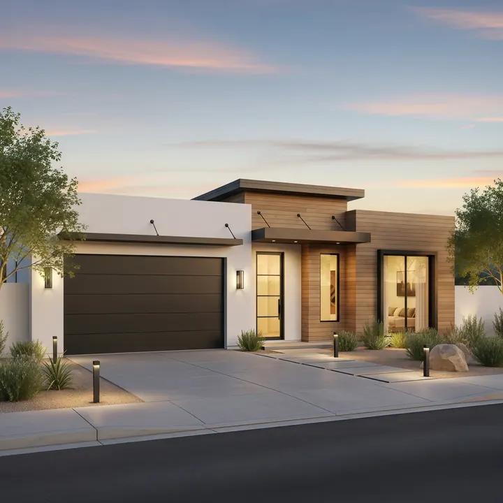 The Crest Modern ACB-DG-018 contemporary casita design with crisp exterior lines and Arizona styling