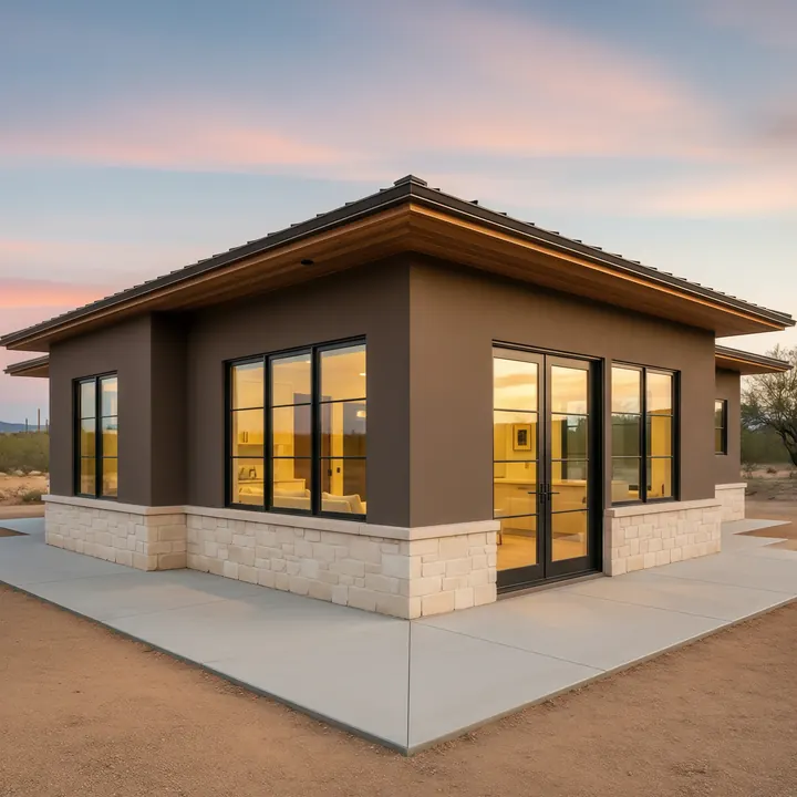 Copper Hollow Vista ACB-DG-021 custom Arizona ADU design with warm exterior finishes and desert views