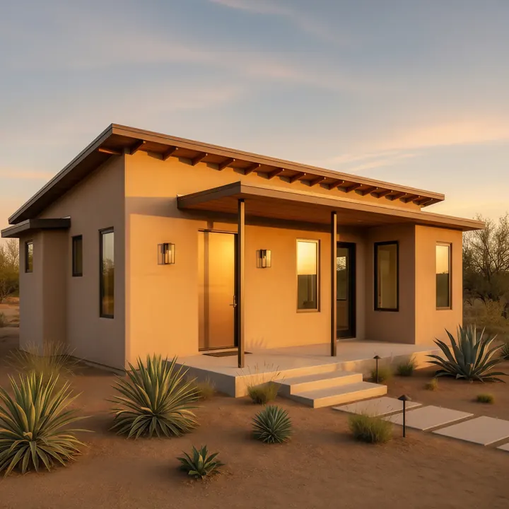 Copper Hollow Modern ACB-DG-026 modern backyard casita design with clean exterior lines