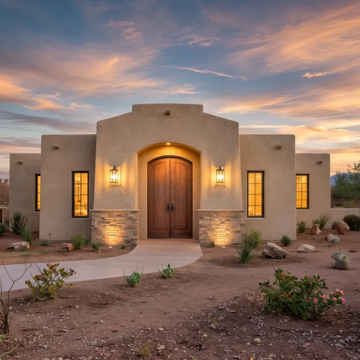 Cobre Vista Terrace ACB-DG-030 Arizona guest house design with covered outdoor lounge