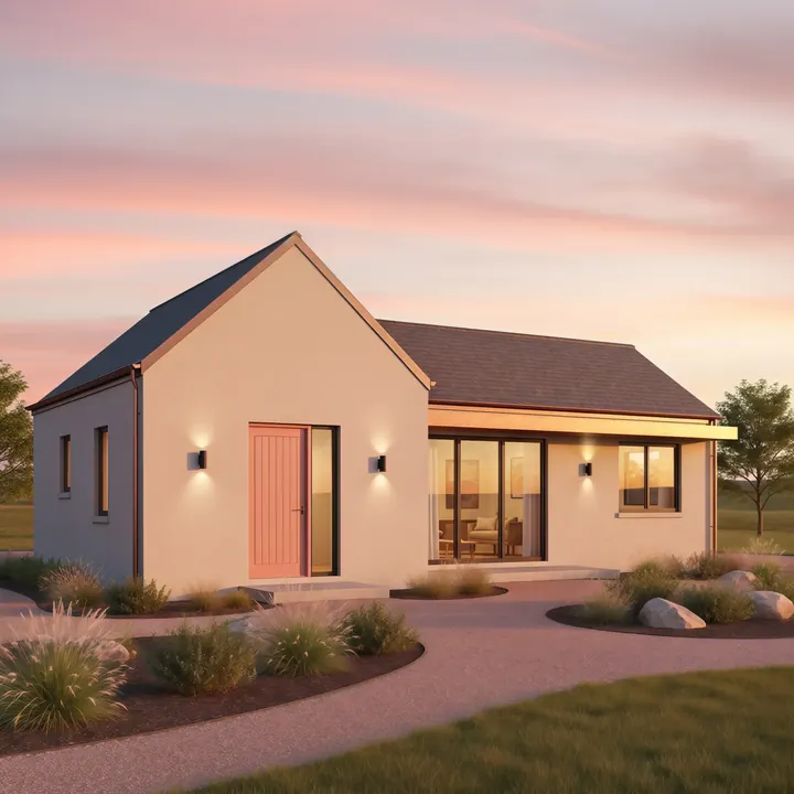 Canyon Rose Retreat ACB-DG-036 Arizona backyard guest house design with warm retreat-style exterior