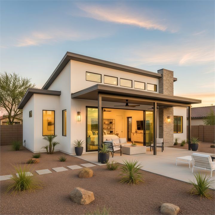 Blue Door Studio ACB-DG-051 studio casita design with inviting blue door and compact footprint