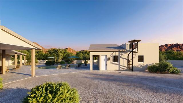 Side entry exterior rendering of the 37 by 35 ADU casita