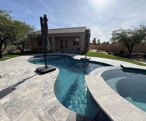 Custom Arizona casita with backyard pool and patio