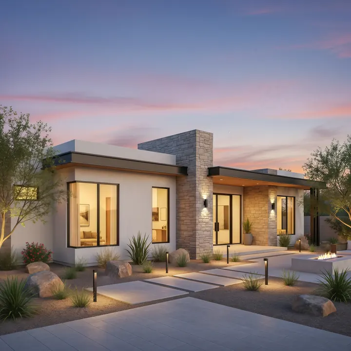 Atlas Ridge compact casita design with modern desert architecture