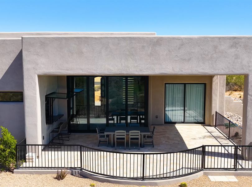 Covered patio at a finished Scottsdale casita